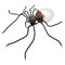 Metal and Glass Spider Wall Lamp, Italy, 1950s, Image 1