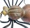 Metal and Glass Spider Wall Lamp, Italy, 1950s 6