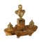 Italian Inkwell in Yellow Marble and Gilded Bronze 1