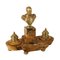 Italian Inkwell in Yellow Marble and Gilded Bronze, Image 1