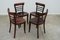 Mid-Century Walnut Dining Chairs from Thonet, Czechoslovakia, 1950s, Set of 4 2