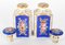 Napoleon III Gilded and Hand-Painted Porcelain Flasks, Set of 2 3