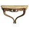 Italian Baroque Wooden Carved Painted Wall Mounted Console Table Shelf, 1960s, Image 1