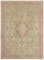 Large Vintage Beige Area Rug, Image 1