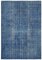 Vintage Blue Overdyed Rug, Image 1