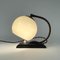 Lámpara de mesa Streamline Art Déco de baquelita y opalina de Walter Gropius, años 20, Imagen 10