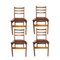 Mid-Century Ladderback Dining Chairs, 1970s, Set of 4 1