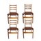 Mid-Century Ladderback Dining Chairs, 1970s, Set of 4, Image 1