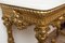 Consolle Napoleone III, Francia, XIX secolo in legno dorato e intagliato con ripiano in marmo bianco, Immagine 6