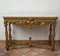 Consolle Napoleone III, Francia, XIX secolo in legno dorato e intagliato con ripiano in marmo bianco, Immagine 8