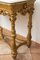 Consolle Napoleone III, Francia, XIX secolo in legno dorato e intagliato con ripiano in marmo bianco, Immagine 4