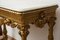 Consolle Napoleone III, Francia, XIX secolo in legno dorato e intagliato con ripiano in marmo bianco, Immagine 3