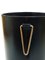 Mid-Century Black Leather & Brass Wastepaper Basket attributed to Carl Auböck, Austria, 1950s 6