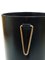 Mid-Century Black Leather & Brass Wastepaper Basket attributed to Carl Auböck, Austria, 1950s, Image 6