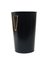 Mid-Century Black Leather & Brass Wastepaper Basket attributed to Carl Auböck, Austria, 1950s 9