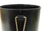 Mid-Century Black Leather & Brass Wastepaper Basket attributed to Carl Auböck, Austria, 1950s 8