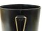 Mid-Century Black Leather & Brass Wastepaper Basket attributed to Carl Auböck, Austria, 1950s, Image 8