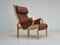 Danish Armchair in Leather, Beech & Bent Wood by Jeki Møbler 1