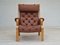 Danish Armchair in Leather, Beech & Bent Wood by Jeki Møbler 3