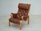 Danish Armchair in Leather, Beech & Bent Wood by Jeki Møbler 10