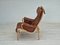 Danish Armchair in Leather, Beech & Bent Wood by Jeki Møbler 6