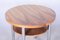 Bauhaus Round Table in Walnut and Chrome from Mücke Melder, 1930s, Image 2