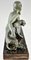 Armand Godard, Art Deco Sculpture of Lady with Panther, 1930, Metal Sculpture, Image 6