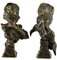 Emmanuel Villanis, Bustes Art Nouveau de Mignon & Esmeralda, 1896, Bronze, Set de 2 5