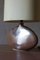 Lámpara de mesa de cerámica con pantalla de seda, Imagen 5
