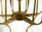 Vintage Pendant Lamp with Violet Acrylic Glass Shades and Brass Structure from Stilux Milano, 1960s, Image 3