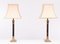 Vintage Column Table Lamps in Brass, 1970s, Set of 2 1