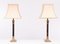 Vintage Column Table Lamps in Brass, 1970s, Set of 2, Image 1