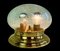 Mushroom Flush Mount in Brass and Spekled Glass from Limburg, 1970s, Image 3