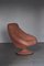 Lounge Chair in Pink Leather, 1975, Image 1