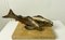 Bronze Koi Fish on Marble Base, 1930s 1