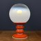 White Opaline Glass Table Lamp, Italy, 1970s 8