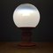 White Opaline Glass Table Lamp, Italy, 1970s 5