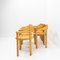 Rainer Daumiller zugeschriebene Kiefernholz Carver Chairs, 1970er, 6er Set 6