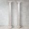 Antique White Marble Columns or Pedestals, Set of 2 1