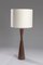 Lámpara de mesa Bilboquet francesa de madera y latón, años 70, Imagen 1