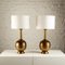 Patinated Brass Table Lamps, Denmark, 1960s, Set of 2 1