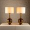 Patinated Brass Table Lamps, Denmark, 1960s, Set of 2 2