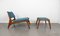 Oak Lounge Chair with Ottoman from PGH Erzgebirgisches Kunsthandwerk, Germany, 1960s, Set of 2 2