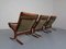 Mesa Siesta Mid-Century y sillas de cuero de Ingmar Relling para Westnofa, años 60. Juego de 4, Imagen 8