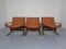 Mid-Century Siesta Table & Leather Chairs by Ingmar Relling for Westnofa, 1960s, Set of 4, Image 4