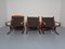Mid-Century Siesta Table & Leather Chairs by Ingmar Relling for Westnofa, 1960s, Set of 4, Image 12