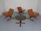 Table Siesta Mid-Century et Chaises en Cuir par Ingmar Relling pour Westnofa, 1960s, Set de 4 10