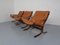 Table Siesta Mid-Century et Chaises en Cuir par Ingmar Relling pour Westnofa, 1960s, Set de 4 6