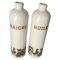 19th Century Faience Bottles with Floral Decoration, France, Set of 2 2