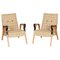 Mid-Century Oak Armchairs attributed to Tatra Pravenec, Former Czechoslovakia, 1950s, Set of 2 1